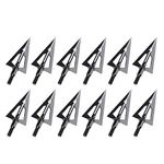 Feyachi Hunting Broadheads 12 Pack Fixed Blade Broad Head 100 Grain Archery Arrow Tips for Crossbow and Compound Bow