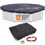 SET Sunsolar Energy Technologies Leaf Net Cover for 12 ft Round Above Ground Swimming Pool with Extra 3 ft Overlap