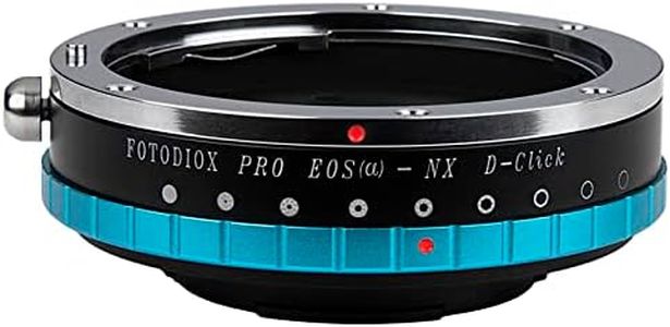 Fotodiox Pro Lens Mount Adapter with Built-in De-Clicked Iris Canon Eos EF Lens to Samsung NX Mirror Less Digital Camera