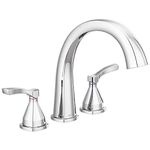 Delta Faucet T2777 Three Hole Roman Tub Trim Deck-Mount without Diverter, Chrome