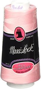 American & Efird Maxi-Lock Cone 3000 Yards-Medium Pink Thread Spool