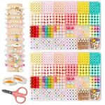 SANNIDHI® 2 Boxes Bracelet Making Kit for Girls & Women, 2000+ Macaron Clay Beads Set, Letter & Unicorn Charms, Crystal Flower Hair Bead, Tools, DIY Jewelry Craft for Gifts Kids