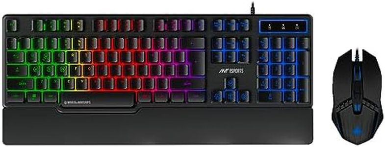 Ant Esports KM500W Gaming Backlit Keyboard and Mouse Combo, LED Wired Gaming Keyboard, Ergonomic & Wrist Rest Keyboard, Programmable Gaming Mouse for PC/Laptop/Mac- World of Warships Edition