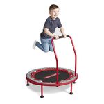 Radio Flyer 2-in-1 Kids' Trampoline, Red Mini Trampoline for Toddlers, For 3-6 Years Old