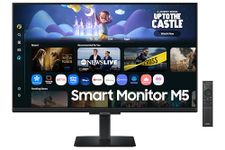 SAMSUNG 27 inch M5 FHD VA Smart Monitor 60Hz 5ms HDMI with Smart TV Apps, Screen Mirroring, Samsung Knox Security & Endless Free Content- (LS27FM500ENXZA) [Canada Version]