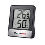 ThermoPro TP49 Small Digital Hygrometer Indoor Thermometer Ambient Thermometer Temperature Monitor and Humidity Meter for Home Office Comfort Reptile Thermometer