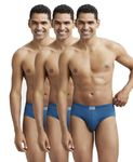 Jockey Men's Super Combed Cotton Poco Briefs with Durable Concealed Waistband (Pack of 3) 8035_Seaport Teal_XL