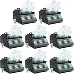 DazzlingStage 2000W Fog Machine, 3 IN 1 Fog Bubble Machine with 2 Bubble Fans, 7 CH RGB 18 LED Lights Smoke Bubble ALL IN ONE Machine, Fog Machine for Party, Halloween, Chrismas, 8 Pack