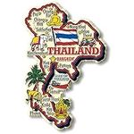 Thailand Jumbo Country Map Magnet b