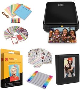 Kodak Step Impresora Móvil com Tecnologia Zink y Kodak App (Negro) Paquete de Regalo.