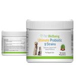 Pet Wellbeing - Ultimate Probiotic 9 Strains for Cats and Dogs - Natural Support for Digestion and Urinary Tract Health in Canines and Felines - 160g