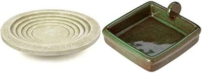 Wildlife World Nature Oasis Bird Bath -- Sustainable Outdoor Design for Birds, Bees, Butterflies & Small Mammals & Hedgehog Water Bowl