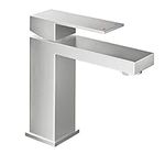 garini Brushed Steel Bathroom Faucets, Square Stainless Steel Bathroom Sink Faucet Basin Taps Single Handle Deck Mounted