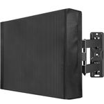 mounting dream outdoor tv cover weatherproof with bottom cover for 38-40 inch tv, waterproof and dustproof tv screen protectors with remote control pocket for outside led, lcd, oled flat screen tvs (Black)