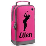 Personalised Golf Shoe Bag Golf Design Personalised Golf Shoe Bag Gifts Golf Shoe Bag Personalised with Name Presents Personalised Golf Personalised Golf Bag Golfing Kit Custom Sports Bags Hot Pink Ba