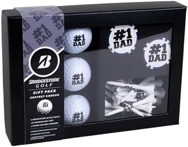 PrideSports Bridgestone Golf #1 Dad Gift Pack - e6 Golf Balls, Pride Performance Plastic Tees, and Poker Chips