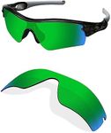 Littlebird4 1.5mm Polarized Replacement Lenses for Oakley Radar Path Sunglasses - Multiple Options (Green Mirror)