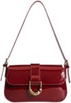 Juoxeepy Small Shoulder Bag Y2K Purse for Women Crocodile Handbag Clutch Purse Classic Retro Crossbody Bag Satchel, B02-red