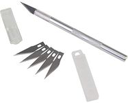 advancedestore Pen Knife with 5 Extra Stainless Steel Razor Sharp Blades (Silver)