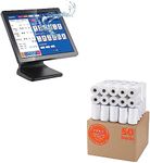 MUNBYN POS Touch Screen Monitor 17-inch 400 nits Flat Capacitive LED Touchscreen Monitor POS System and 2 1/4 x 50ft Thermal Paper (50 Rolls)