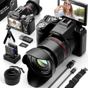 NBD 8K 64MP Digital Cameras for Photography, 16X Optical Zoom,Dual-Lens
