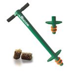 Landzie 5-in-1 Bulb Planter Tool - 2”, 4”, 6” Digging Depth Options, Heavy-Duty Steel Sod Plugger, Bulb Planter, Weeder, Soil Sampler, Transplanter - Powder-Coated Frame & Ergonomic Grip Handle