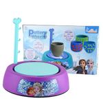 Kriiddaank Frozen Kids Pottery Wheel Battery Operated With Molding Clay & Painting Kit Set Learning And Education Multicolor Board Game Toys For Kids (Frozen)