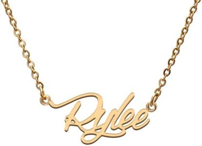 Name Tag Necklaces for Her His Friends Familys Relationship Memory Jewelry Gift, Metal, stainless steel