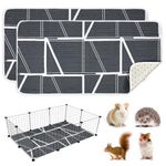 UPINS 2-Piece Guinea Pig Pee Pads, 47 X24 Inches Guinea Pig Cage Liner Reusable Guinea Pig Mat for Small Animals Hamster Rabbit Squirrel