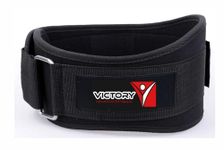 Victory Inch Wide Weightlifting Gym Belt Back Support & Abdomen Support Belt Gym Fitness Exercise Power Lifting Squat Gym Belt for Men and Women (Large 34''-36''), Black