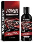 Car Headlight Restoration Kit – Clears Scratches, Dirt & Oxidation for Crystal Clear Headlights, Easy to Apply, Long-Lasting Shine,Cleaner with Spone (100 ml)
