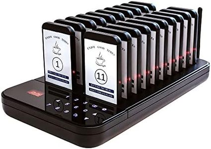 AGJ Restaurant Pager Wireless Calling System Waterproof 20 Beepers Guest Customer Queue Pagers for Food Court Food Truck Church Nursery Clinic Coffee Shop with Buzzer Vibration Flash