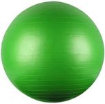 FITGURU Exercise Gym Ball (Multicolor) PVC Anti Burst Fitness Ball Extra Workout Stability Balance Swiss Yoga Ball with Foot Pump (FBA) (Green, 85)