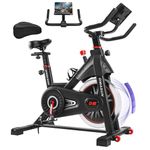 DMASUN Exercise Bike for Home Gym Use, Super Quiet Magnetic Indoor Cycling Bike with LCD Display & Tablet Holder - Stationary Bike with Comfortable Seat Cushion, 350LBs Capacity(Pro Model)