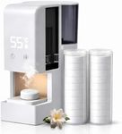 5s Fast Hot Towel Dispenser, 55°C (131°F) Constant Temp, 500ml Tank, Auto-Dry & Safe, Includes 40 Compressed Towels, Portable for Spa, Facial, Bathroom & Home (Hot Towel Heater with 2 Rolls of Towels)
