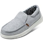 STQ Slip on Casual Shoes for Women Plantar Fasciitis Relief Lightweight Orthopedic Comfy Sneakers Light Grey Size 8.5