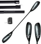 CISI SPORT Performance Lightweight 2 Piece Carbon Fiber Kayak Paddle with Wing Blade Oval Shaft 10cm Adjuster (210-220cm)