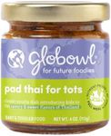 Globowl Stage 3 Baby Food & Toddler Meals, 6+ Months Early Allergen Introduction, Baby Led Weaning, International Whole Food Snacks for Toddlers, Babies, 4 oz Glass Jar, Pad Thai for Tots