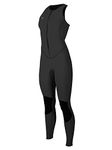 O'Neill Women's Reactor-2 1.5mm Sleeveless Full Wetsuit, Black/Black, 14