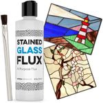 IMPRESA 8oz Liquid Zinc Flux for Stained Glass, Soldering Work, Glass Repair and more - Easy Clean Up - Made in USA