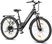 Touroll Electric Bike, J1/J1 ST Pedal Assist City E Bike, 27.5" Electric Bicycle Commute Trekking Bike for Adults with 36V 15.6Ah Battery, LCD Display, 7 Speed (J1 ST)