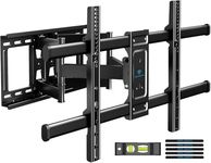 PERLESMITH Full Motion TV Wall Mount for 37-82 inch TVs, TV Mount up to 132lbs Max VESA 600x400mm, Wall Mount TV Bracket with Dual Articulating Arms Swivel Tilt Extension Fits 16” Wood Stud, PSLFK1