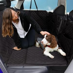 KingCamp Dog Car Seat Cover with Hard Bottom, Non-slip Back Seat Extender for Dogs, Dog Hammock for Car Back Seat, Foldable & Machine Washable Car Seat Cover for Pets, Dog Seat Cover for SUV Truck