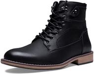Vostey Men's Motorcycle Boots Business Waterproof Casual Oxford Boots for Men (BMY8061 blackA 11.5)