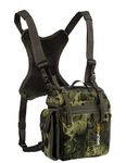 WOLFHUNT Binocular Harness Chest Pack Magnetic Closure, Bino Case with Detachable Rangefinder Pouch, Camouflage Bino Bag with Adjustable Strap for Hunting, Field Observation