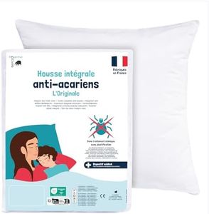 Pharma-Housse - Housse Anti-acariens intégrale pour Oreiller - Dispositif médical - Garantie 10 Ans - Housse barrière sans Traitement ni plastification - Fabriquée en France
