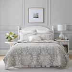 Laura Ashley Rowland Gray Quilt Set, King