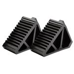 Draper 21132 Rubber Wheel Chocks, 6 Tonne (Pair), Black