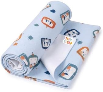 Tidy Sleep Printed Baby Dry Sheet Waterproof Mattress Protector for Newborns | Soft Quick-Dry Bed Protector Mat | Reusable Leakproof Pee Pad for Bed, Crib & Travel Dry Sheet | Robo Love (Small)