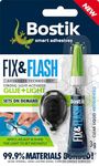 Bostik Fix & Flash Strong Light-Activated Glue, Bonds 99.9% of Materials, Solvent Free, 3g Tube